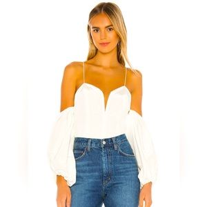 NWT for love and lemons Celeste moire top